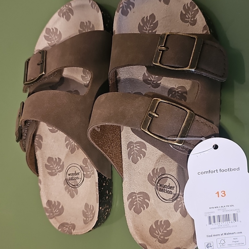 Boys Velcro Two Buckle Sandals
